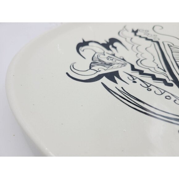 Vintage Norman Lansing Native American UTE Tribe 14"x11.5" Ceramic Art - Picture 8 of 8